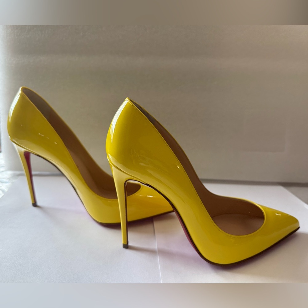 Christian Louboutin Yellow Patent Leather Heels